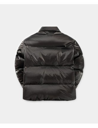 High-Quality Obsidian Black Wole Shirt Puffer Jacket Available for Immediate Shipping