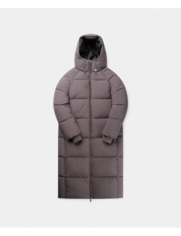 High-Quality Rabbit Grey Relaxed Long Puffer New Collection