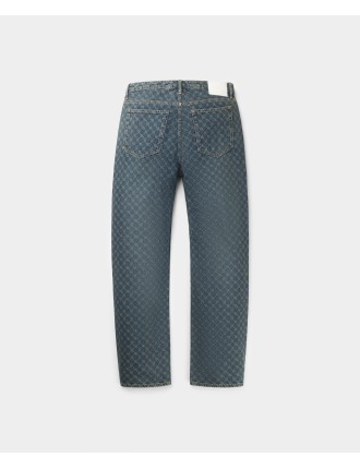 High-Quality Sand Blue Amba Monogram Relaxed Jeans Latest Edition