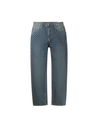 High-Quality Sand Blue Amba Monogram Relaxed Jeans Latest Edition