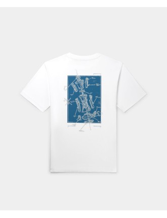 High-Quality White Blueprint T-Shirt Latest Edition