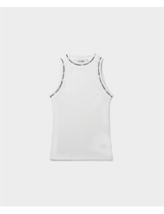 High-Quality White Erib Tank Top Limited Stock