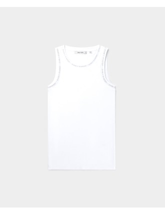 High-Quality White Erib Tank Top Mens Immediate Availability