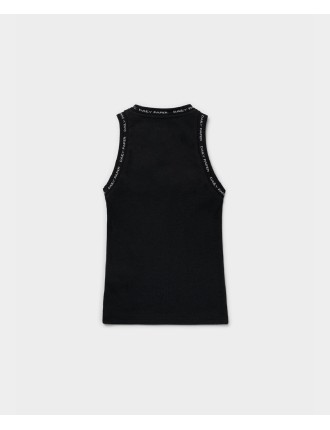 High-Quality Black Erib Tank Top Immediate Availability