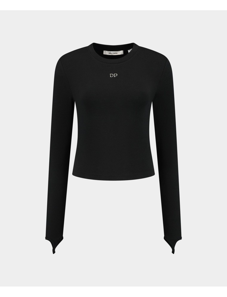 High-Quality Black Logo Rib Top On Hand Now