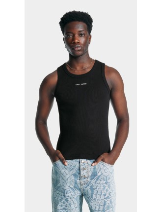 High-Quality Black Logotype Tank Top Fresh Release