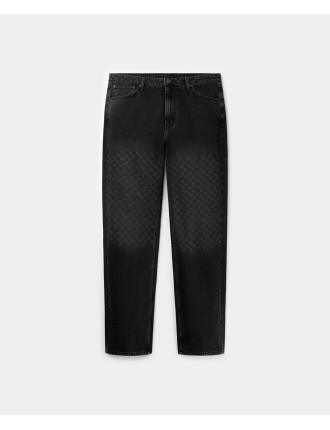 High-Quality Black Amba Monogram Jeans Limited Stock