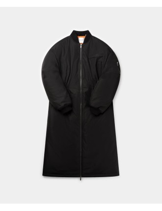 High-Quality Black Oversized Long Bomber Fresh Release