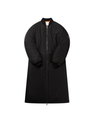 High-Quality Black Oversized Long Bomber Fresh Release