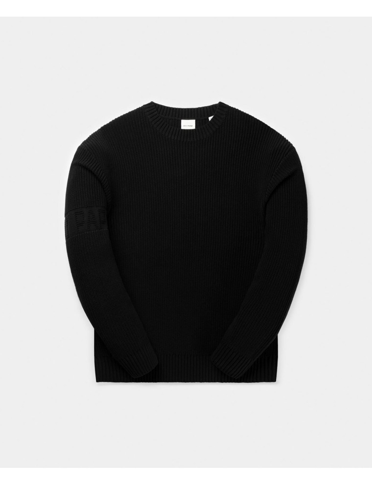 High-Quality Black Band Knit Sweater Hot New Item