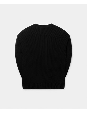 High-Quality Black Band Knit Sweater Hot New Item