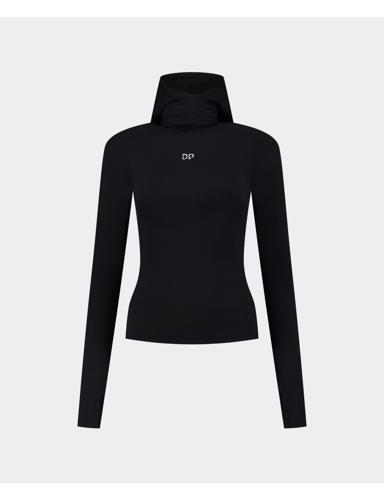 High-Quality Black Unit Tight Hoodie