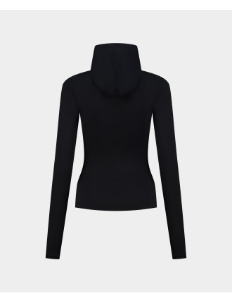 High-Quality Black Unit Tight Hoodie