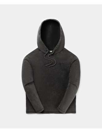 High-Quality Black Zawadi Rib Hoodie New Stock