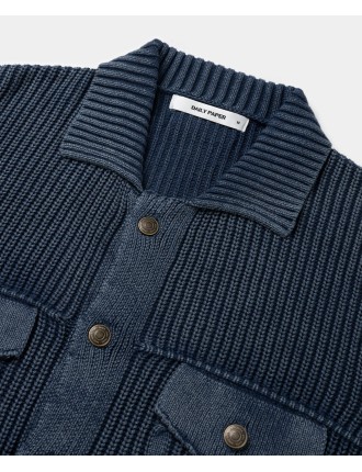 High-Quality Blue Tano Knit Cardigan Fresh Release