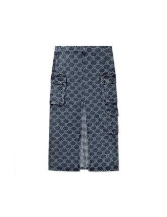 High-Quality Blue Zora Denim Cargo Skirt Limited Stock