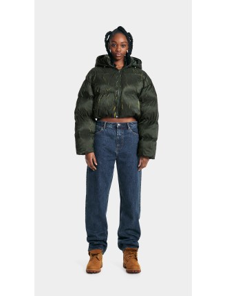 High-Quality Cardamom Green Jorja Puffer Jacket New Collection