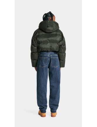 High-Quality Cardamom Green Jorja Puffer Jacket New Collection