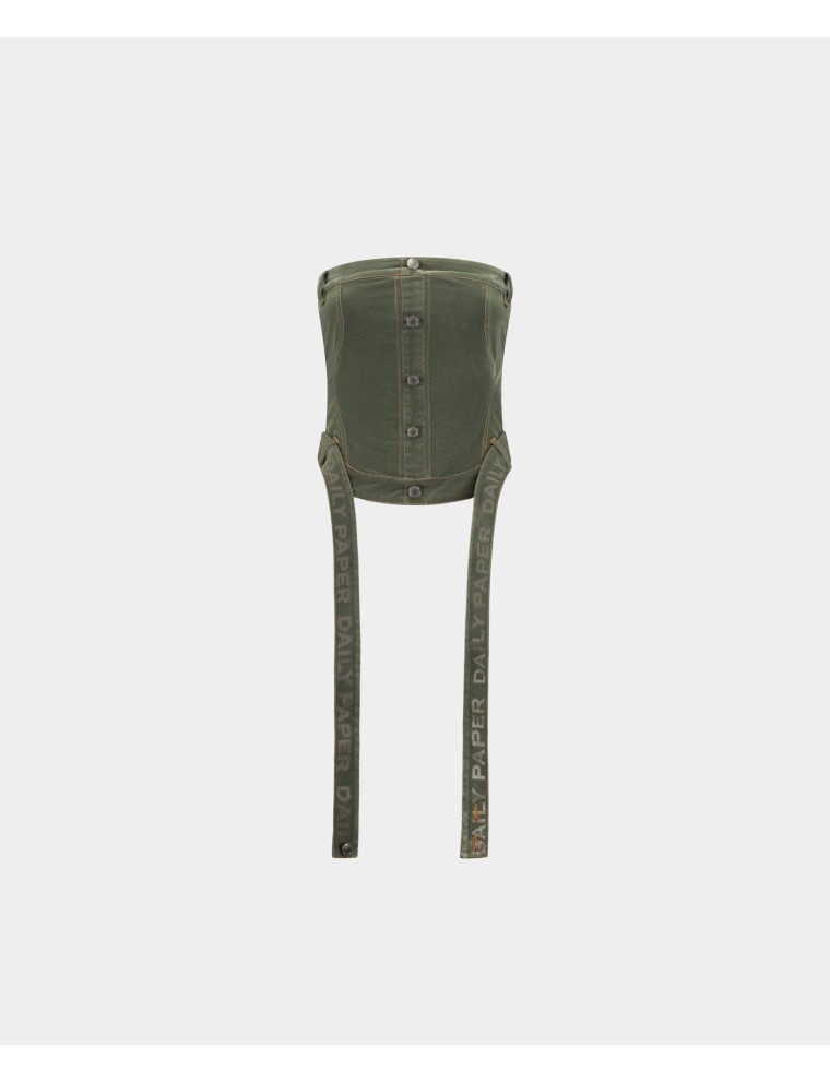 High-Quality Cardamom Green Territory Velvet Corset Limited Stock