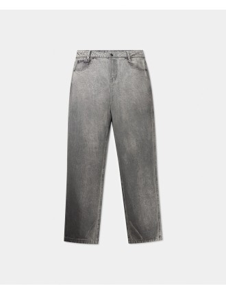 High-Quality Grey Amba Wax Relaxed Jeans On Hand Now