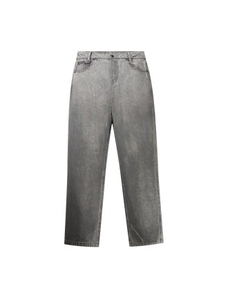 High-Quality Grey Amba Wax Relaxed Jeans On Hand Now