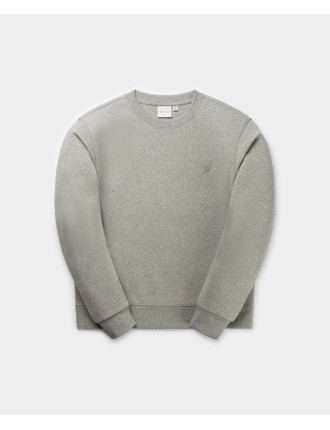 High-Quality Grey Melange Mono Rib Sweater Hot New Item