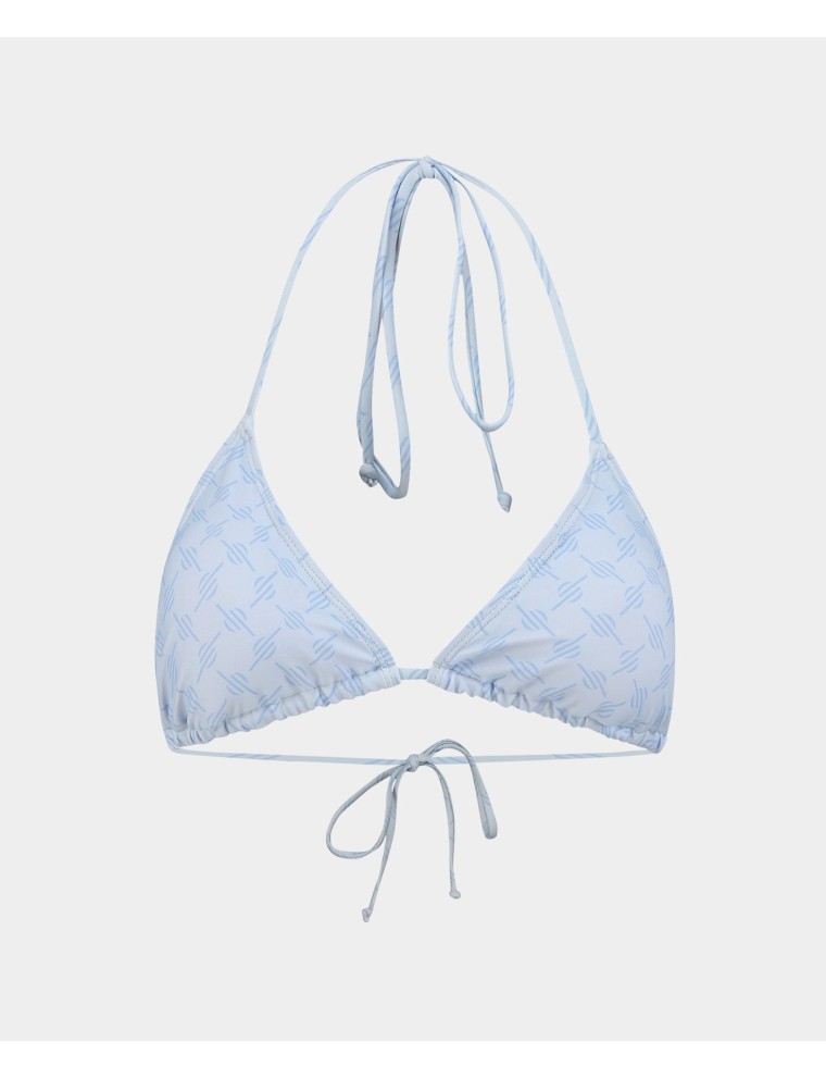 High-Quality Halogen Blue Reya Monogram Bikini Top New Collection