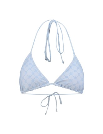 High-Quality Halogen Blue Reya Monogram Bikini Top New Collection