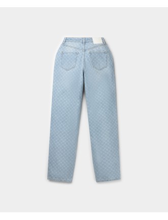 High-Quality Mid Blue Avery Monogram Jeans Ready for Shipment