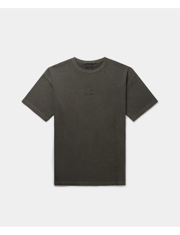 High-Quality Obsidian Black Buffering Oversized T-Shirt Ready for Shipment