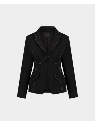 High-Quality Obsidian Black Gianna Blazer Limited Stock