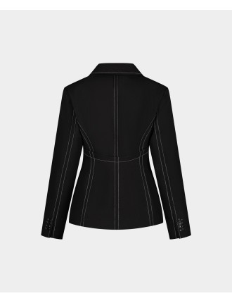 High-Quality Obsidian Black Gianna Blazer Limited Stock