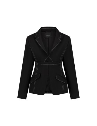 High-Quality Obsidian Black Gianna Blazer Limited Stock