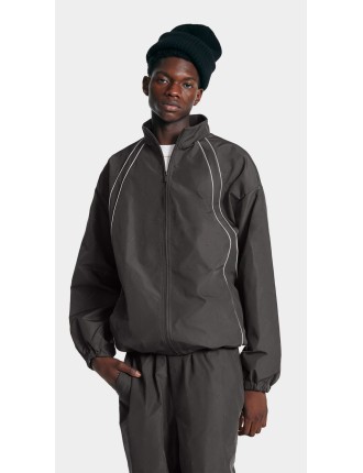 High-Quality Obsidian Black Taye Logo Relaxed Track Jacket New Collection