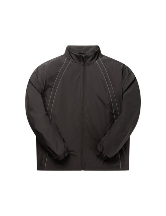 High-Quality Obsidian Black Taye Logo Relaxed Track Jacket New Collection